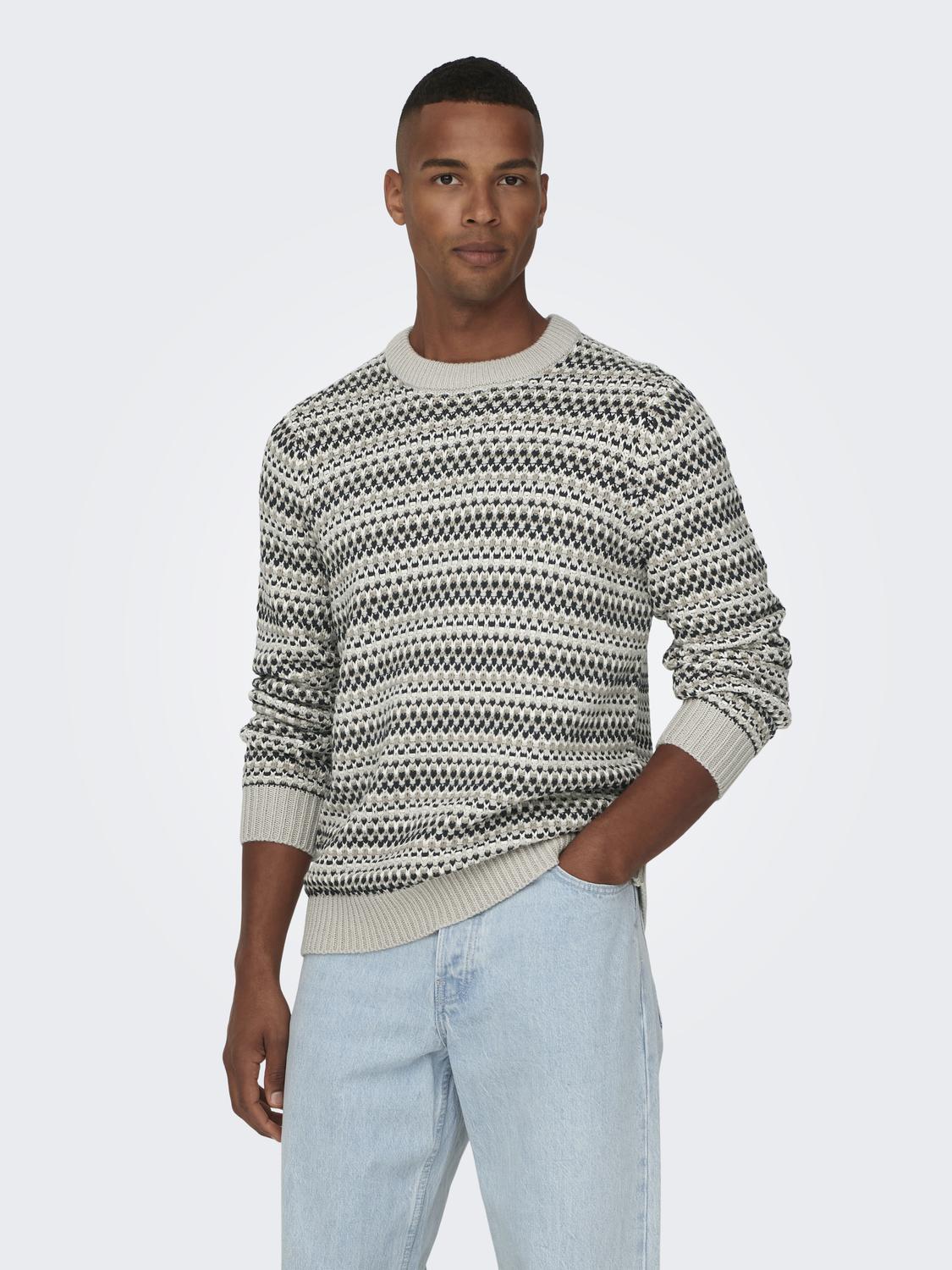 ONSMUSA REG 3 STRUC CREW KNIT