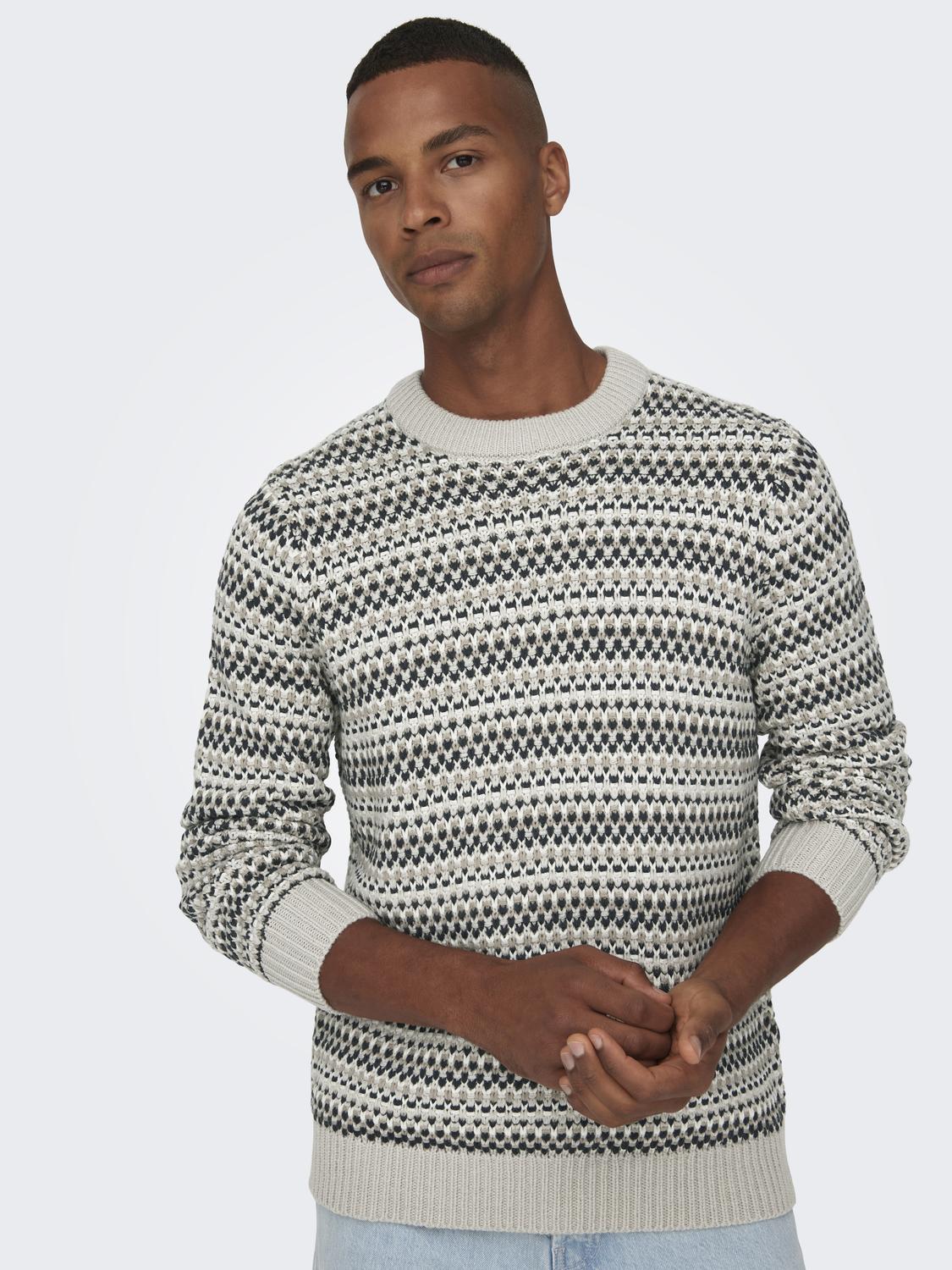 ONSMUSA REG 3 STRUC CREW KNIT