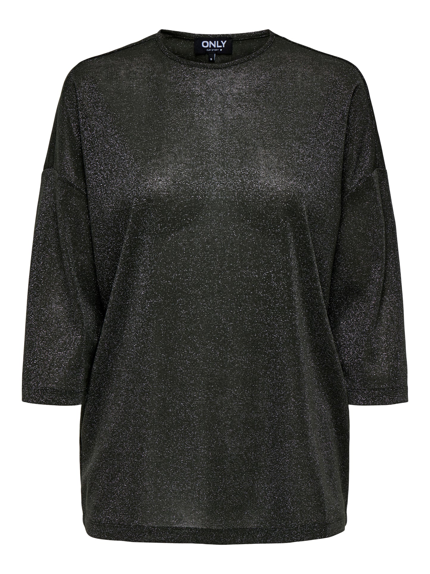 ONLSILVERY GLAMOUR LUREX 3/4 TOP JRS