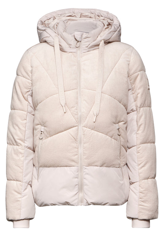 Cord-Mix Puffer Jacke