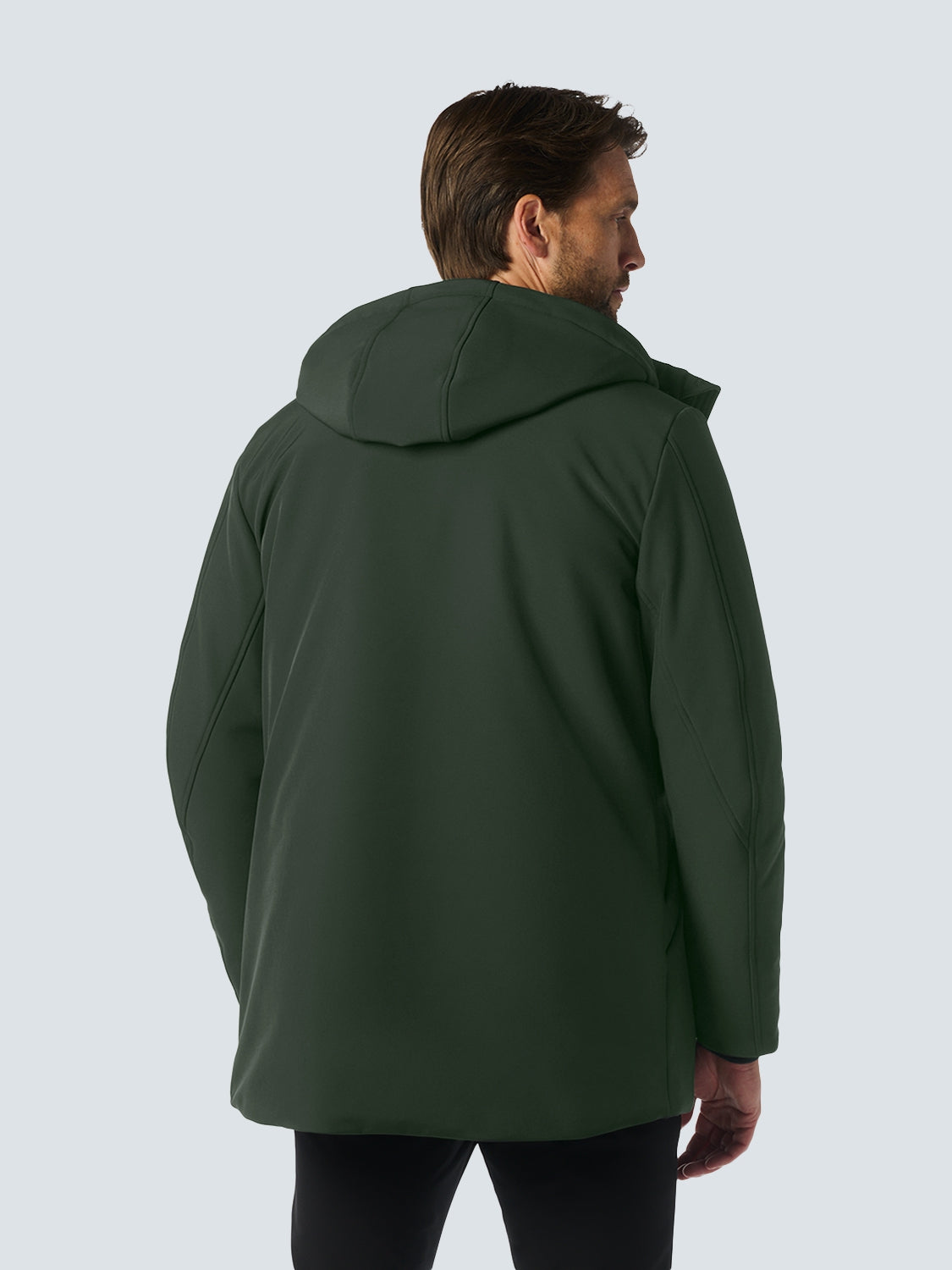 Jacket Medium Long Fit Hooded Softshell Stretch