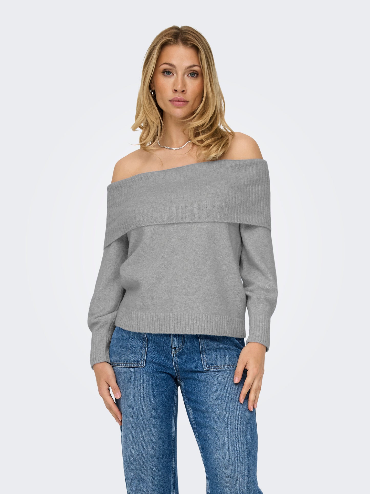 ONLJEANETT LIFE L/S OFF SHOULDER CC KNT