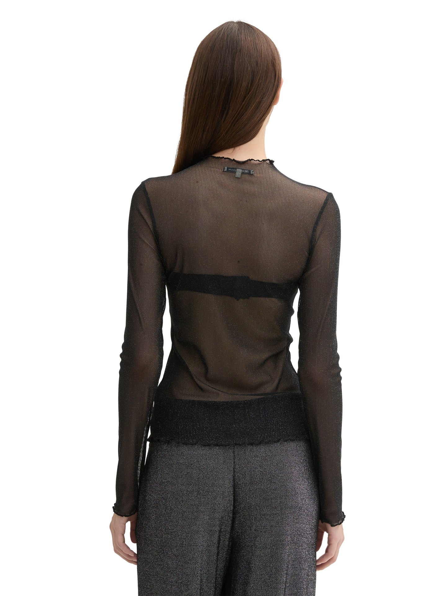 Mesh Langarmshirt