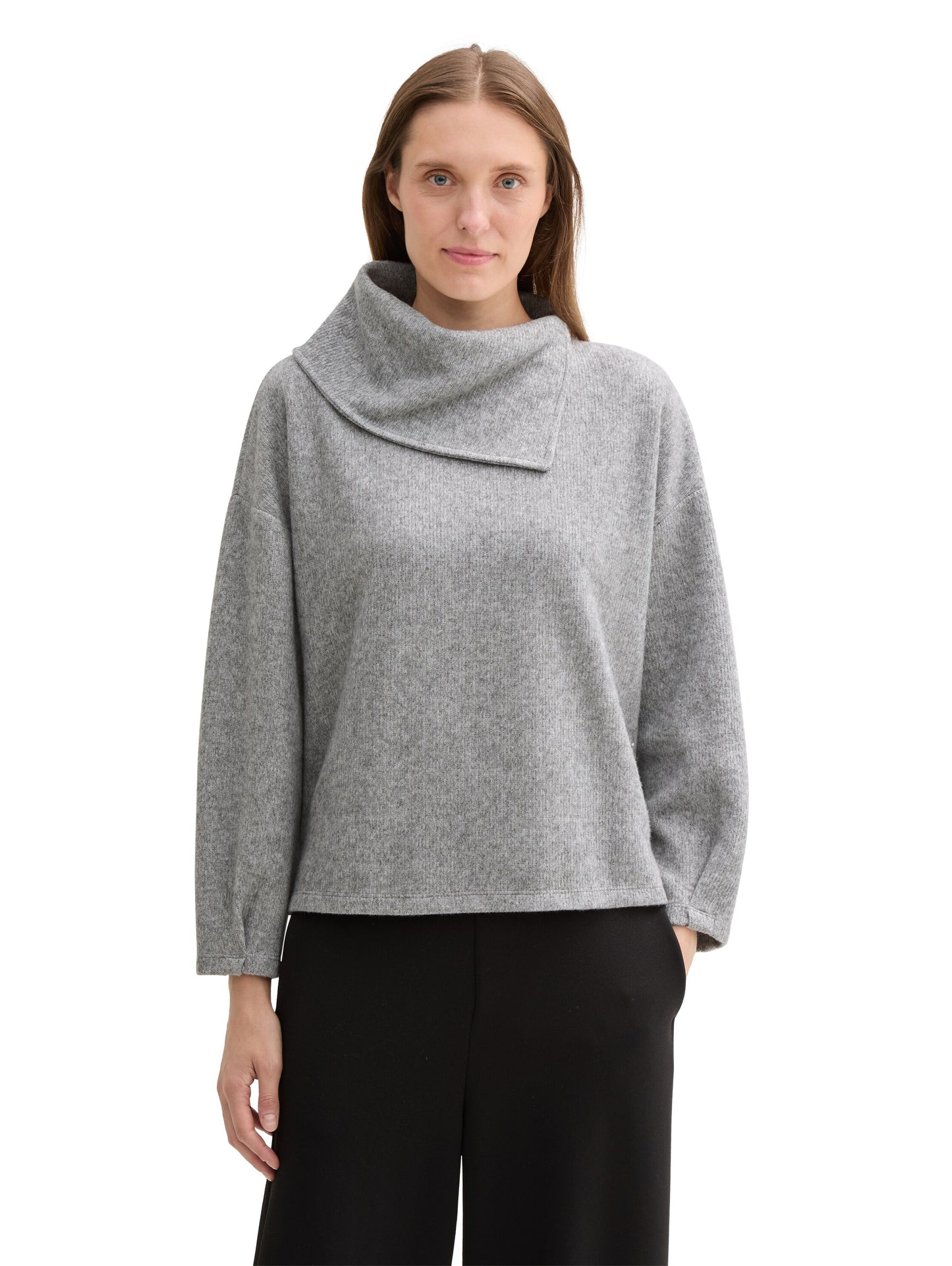 Sweatshirt mit asymmetrischem Kragen