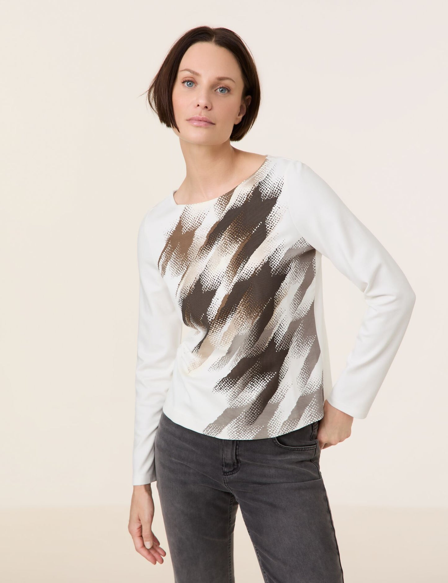 Langarmshirt mit platziertem Print