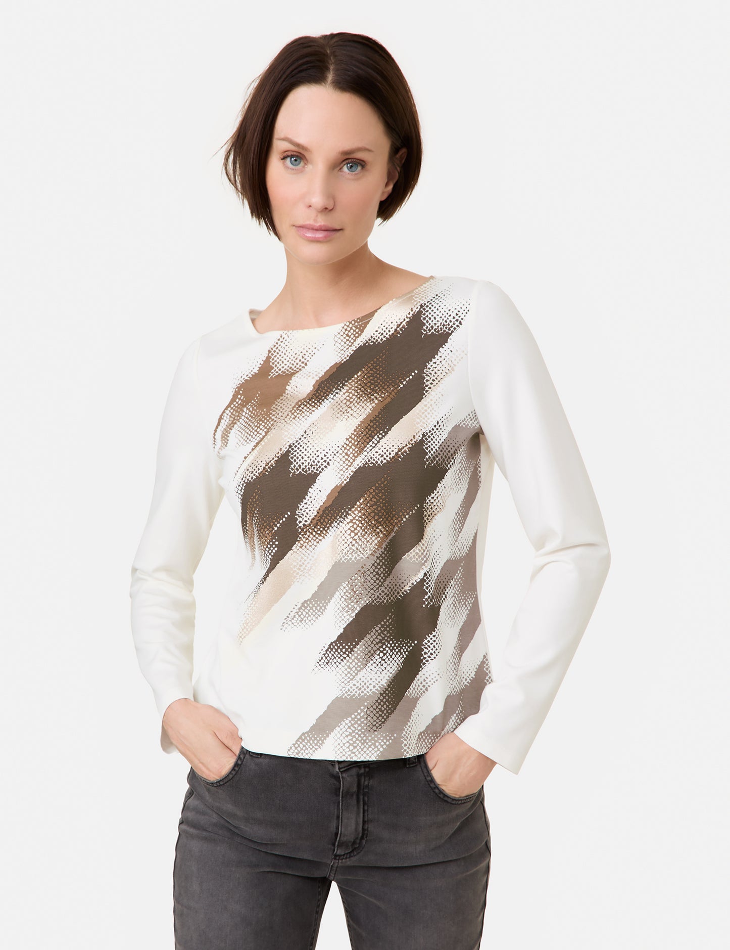 Langarmshirt mit platziertem Print