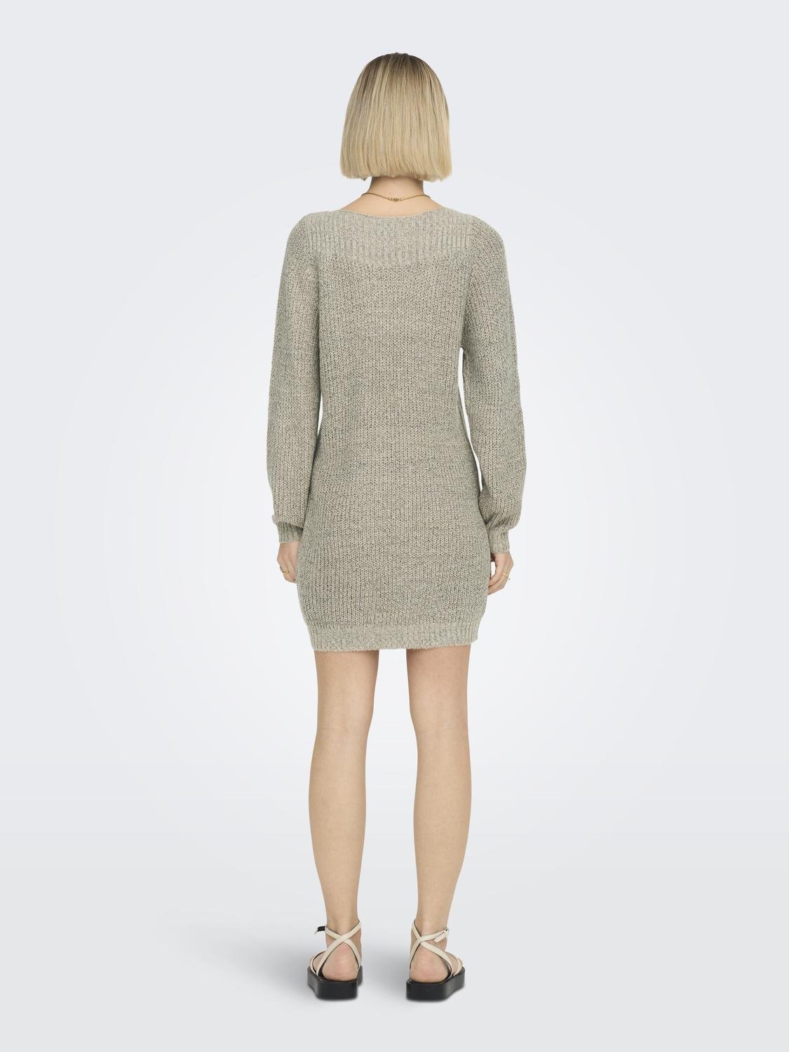 JDYWHITNEY MEGAN L/S BOAT DRESS KNT NOOS