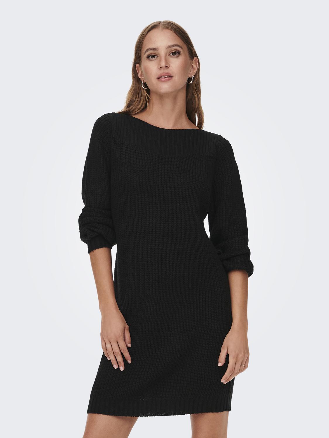 JDYWHITNEY MEGAN L/S BOAT DRESS KNT NOOS