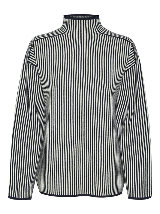 VMGOLD LS HIGHNECK PINSTRIPE PULLOVER GA