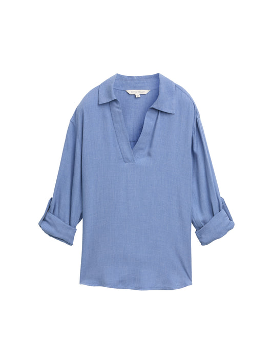 Cosy Bluse mit V-Ausschnitt