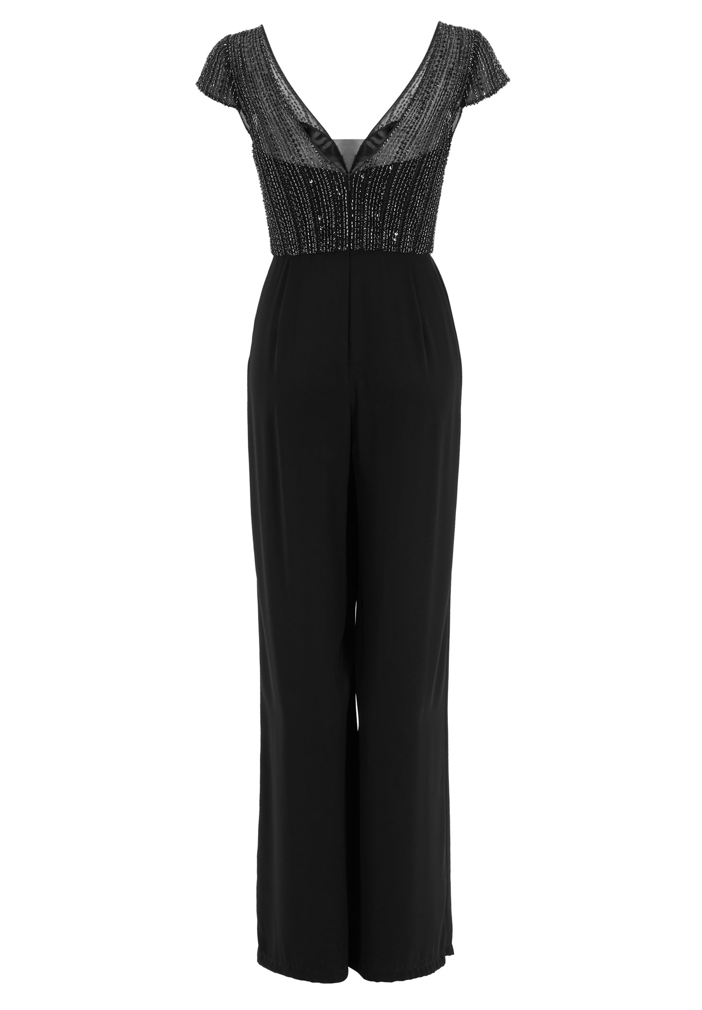 Jumpsuit mit Stickerei und kleinem Ärmelansatz