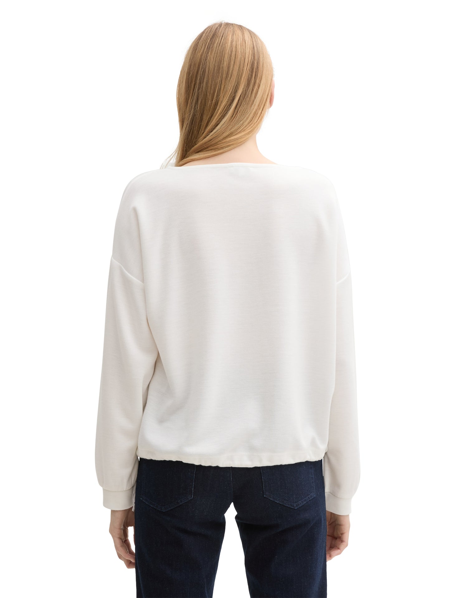 Loose Fit Sweatshirt mit Herz-Stickerei