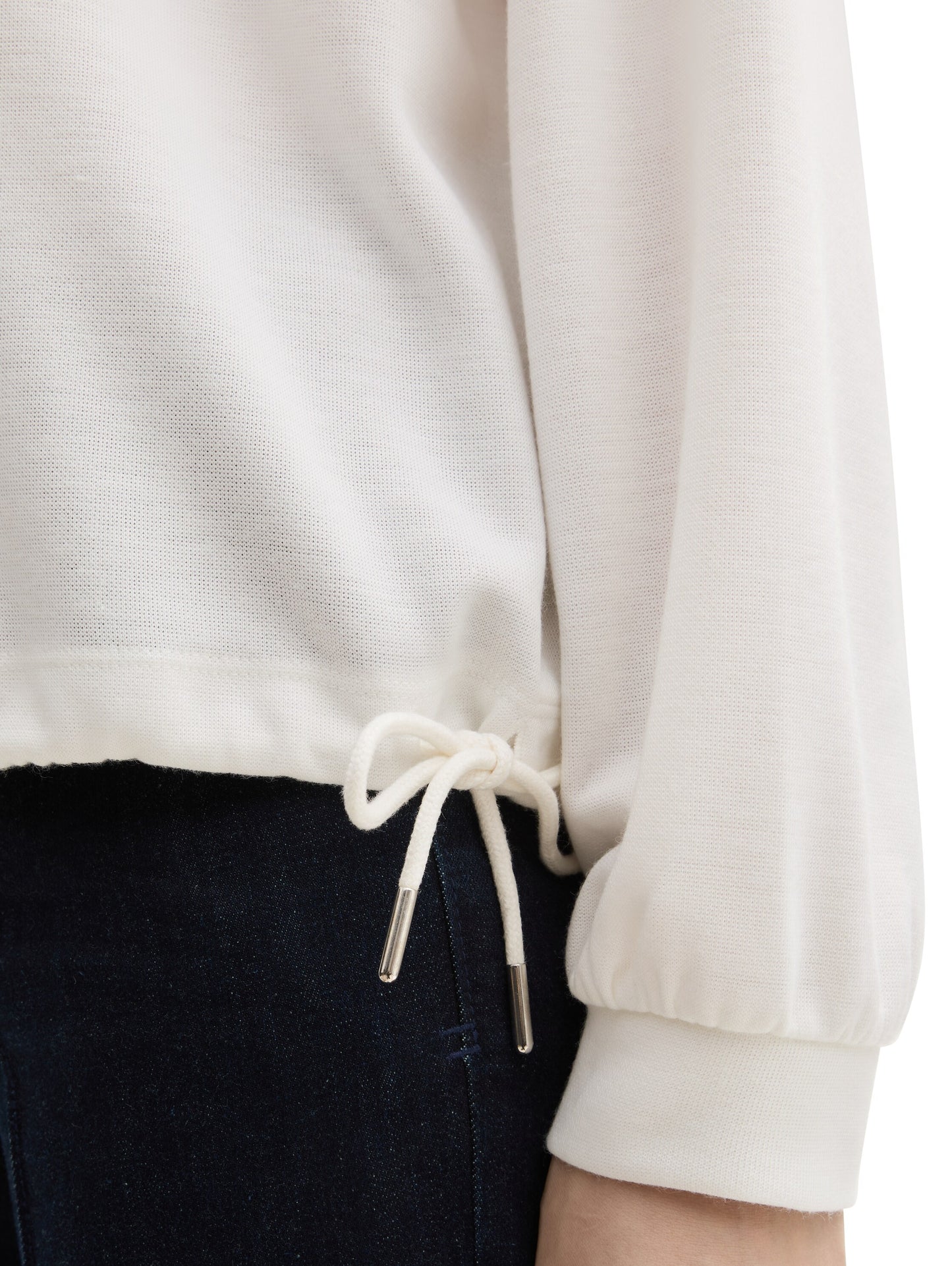 Loose Fit Sweatshirt mit Herz-Stickerei