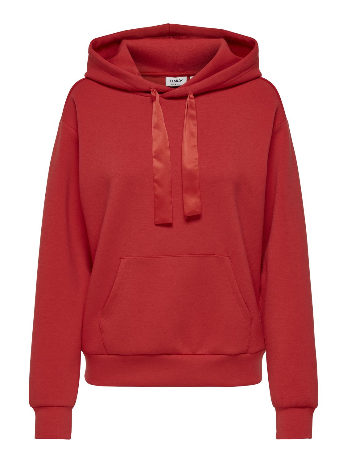 ONLSCARLETT L/S SATEEN STRING HOOD SWT