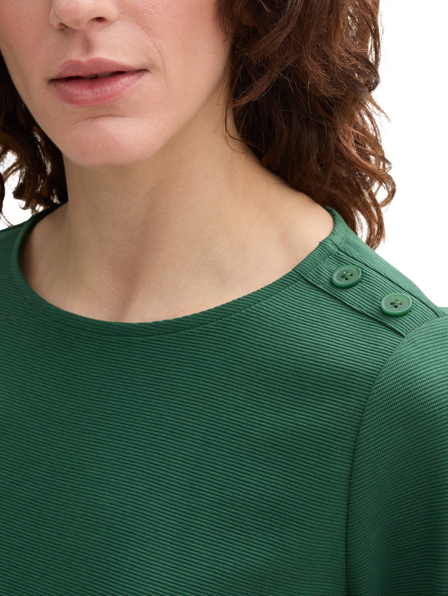 Langarmshirt mit Knopf-Details