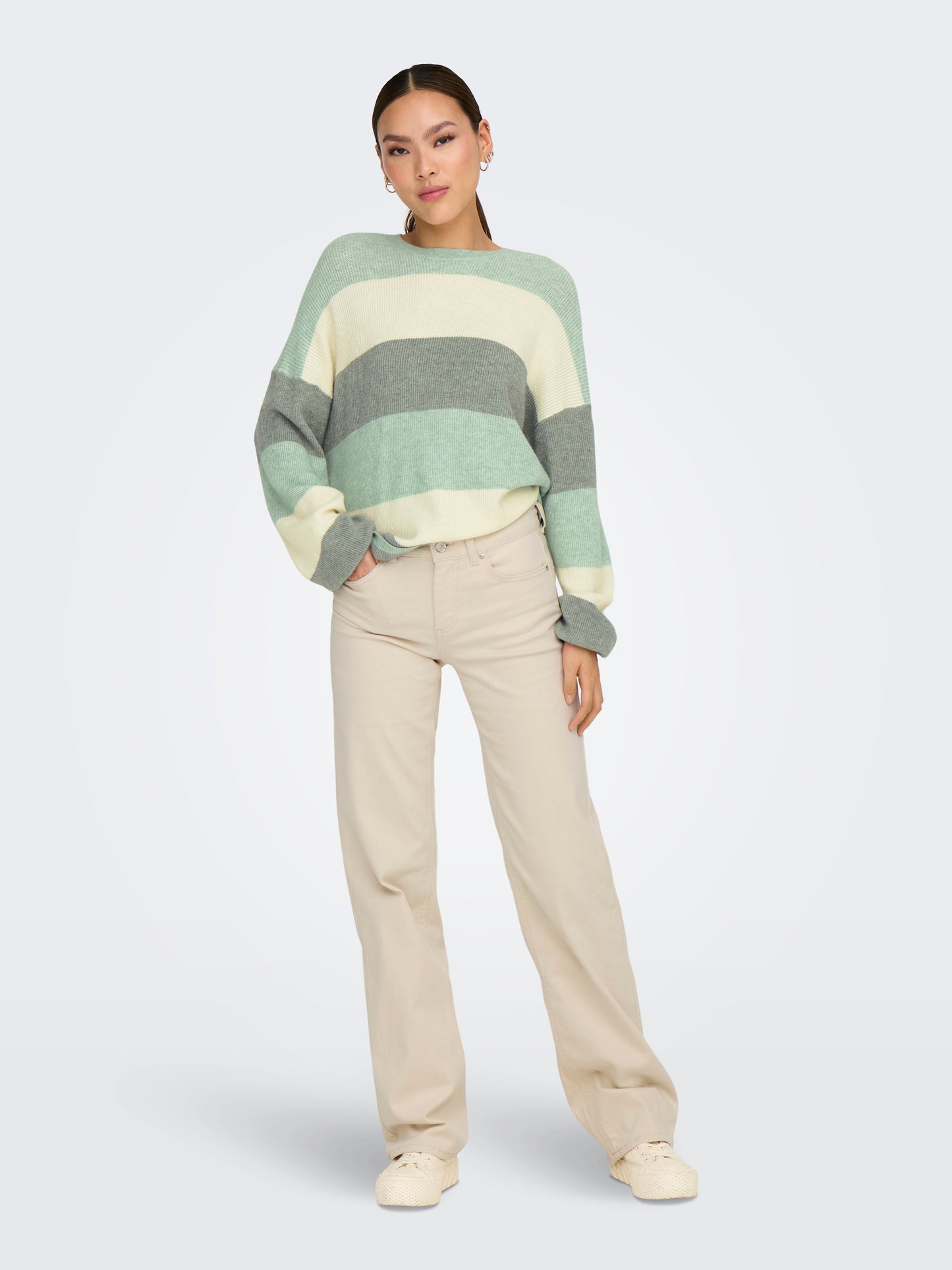 ONLATIA L/S STRIPE PULLOVER KNT NOOS