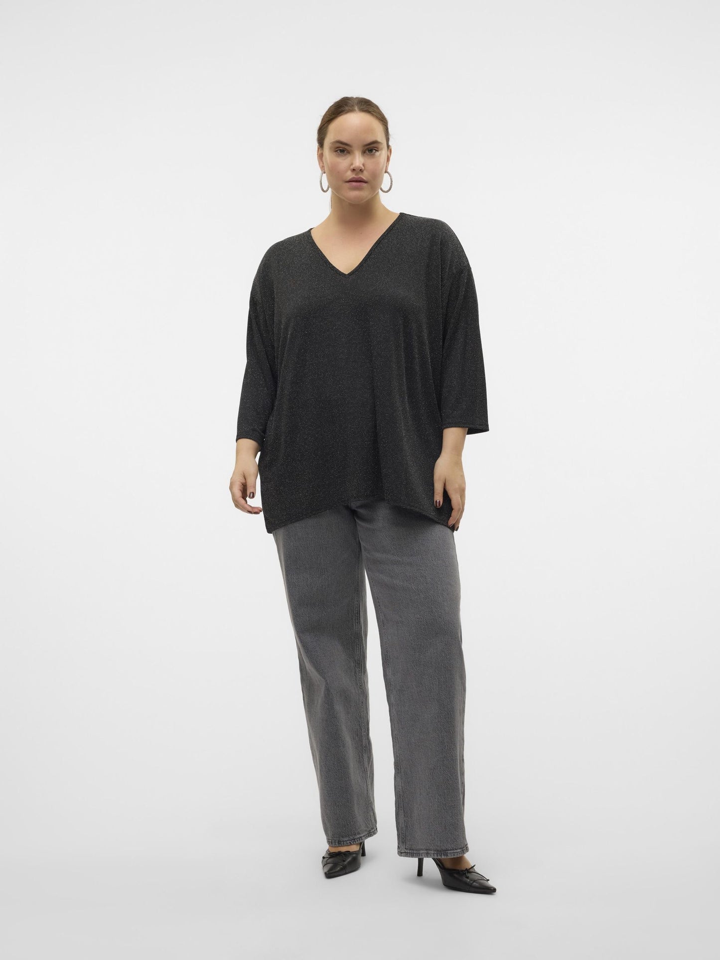 VMCKANVA 3/4 V-NECK TOP JRS CUR VO