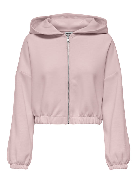 ONLSCARLETT LS ELASTIC ZIP HOOD SWT NOOS