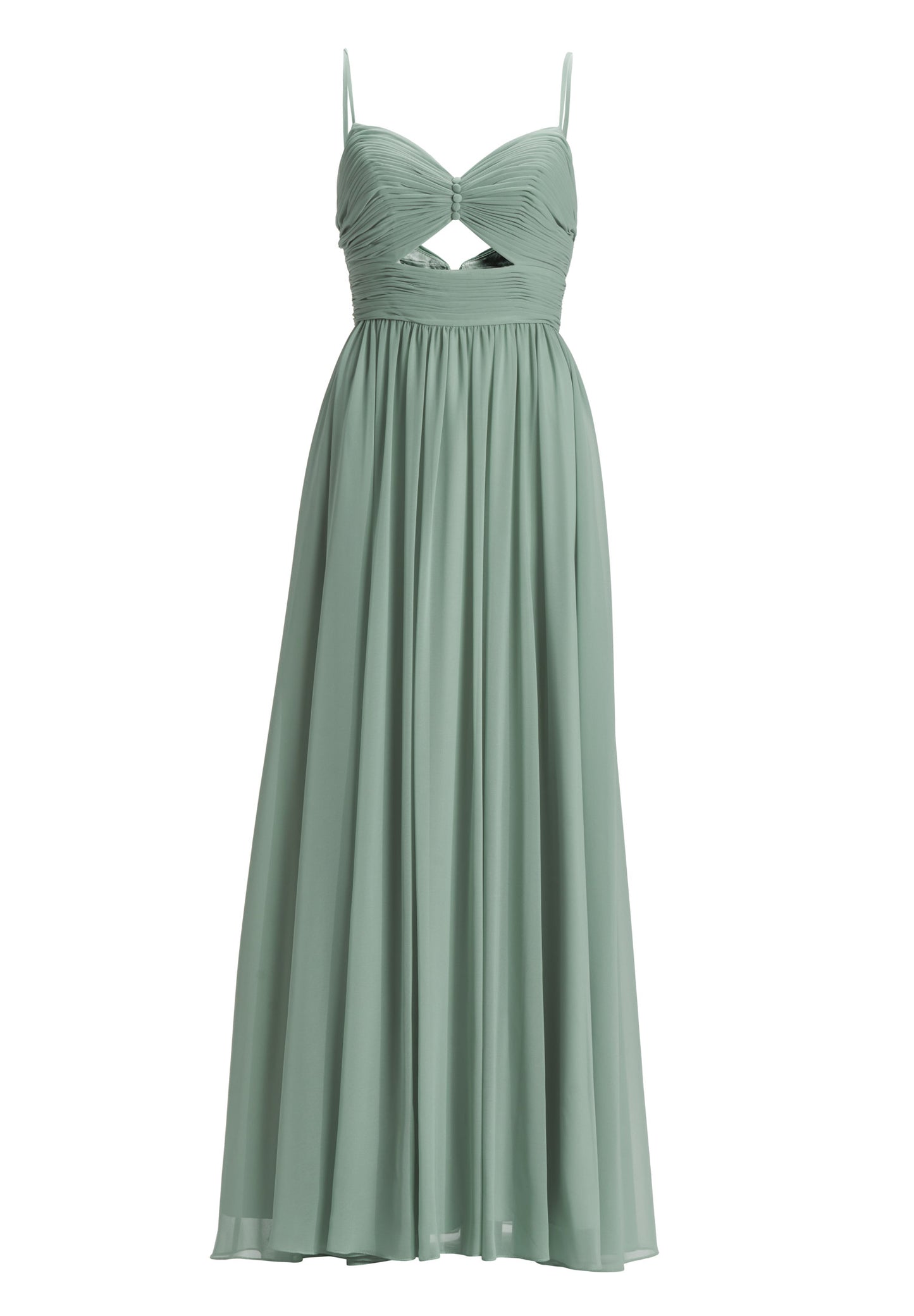 Chiffonkleid mit Cut-Out Detail und feiner Raffung