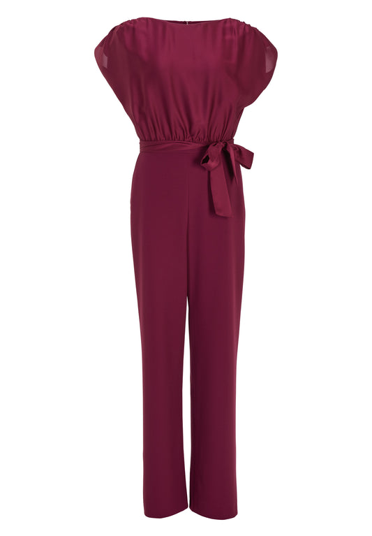 Jumpsuit aus Material-Mix