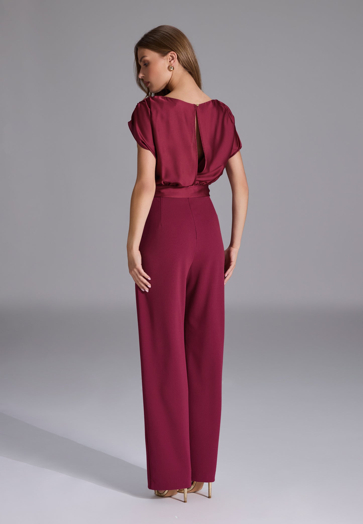 Jumpsuit aus Material-Mix