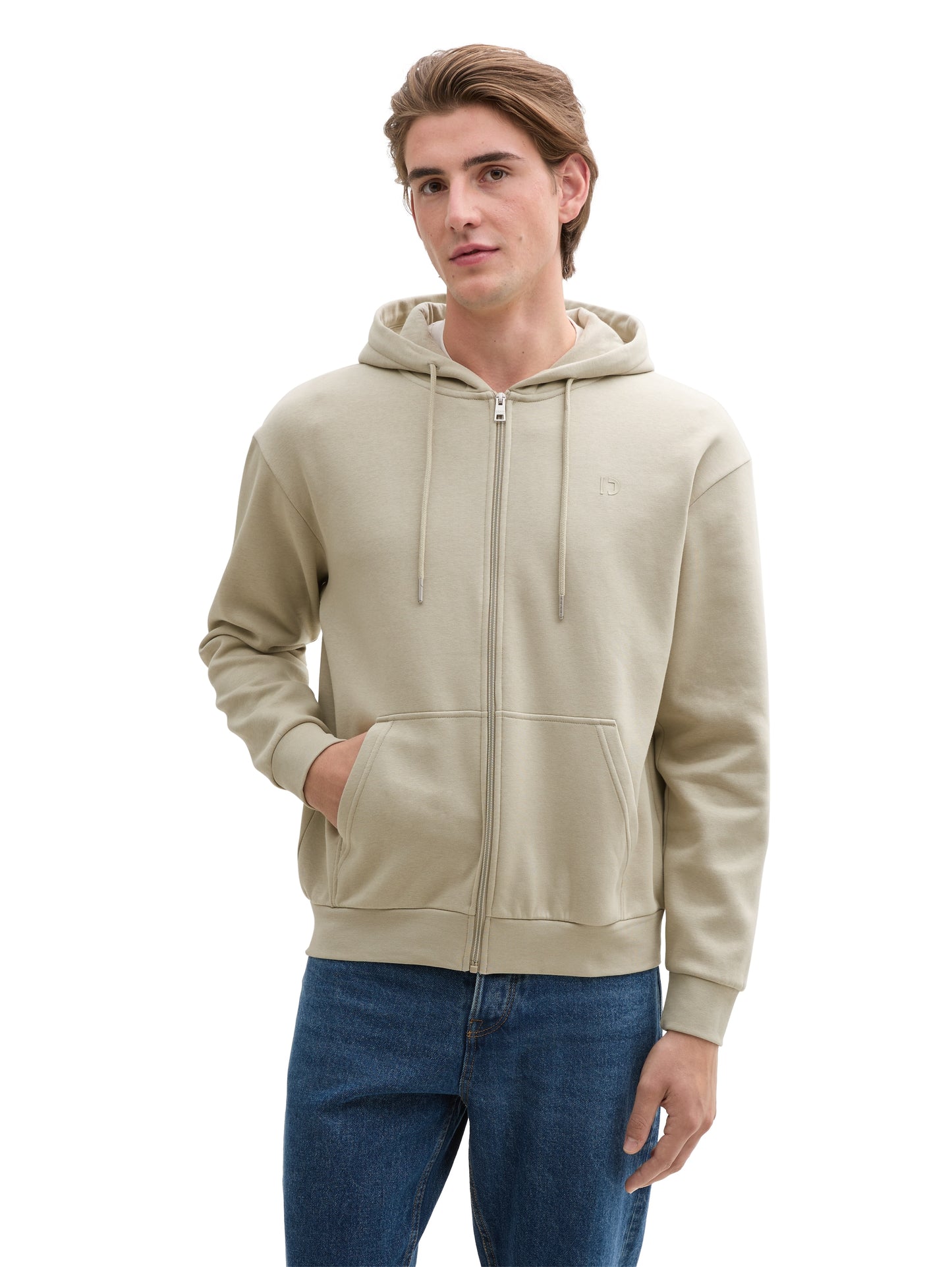 Hoodie Sweatjacke mit Logo-Print