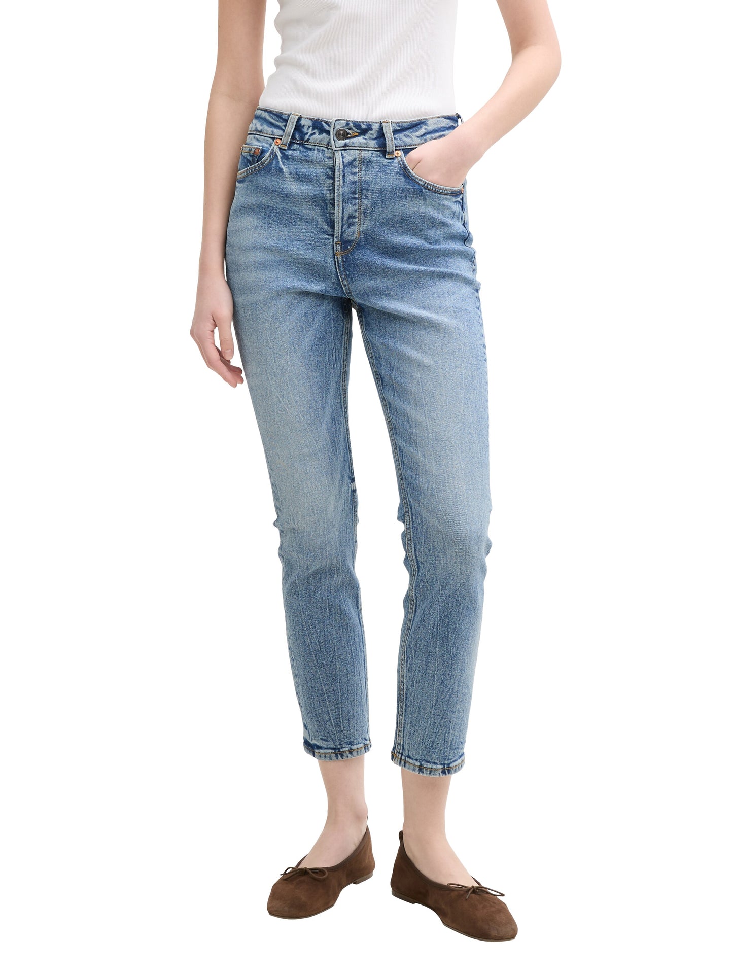 High Waist Lotte Slim Straight Jeans