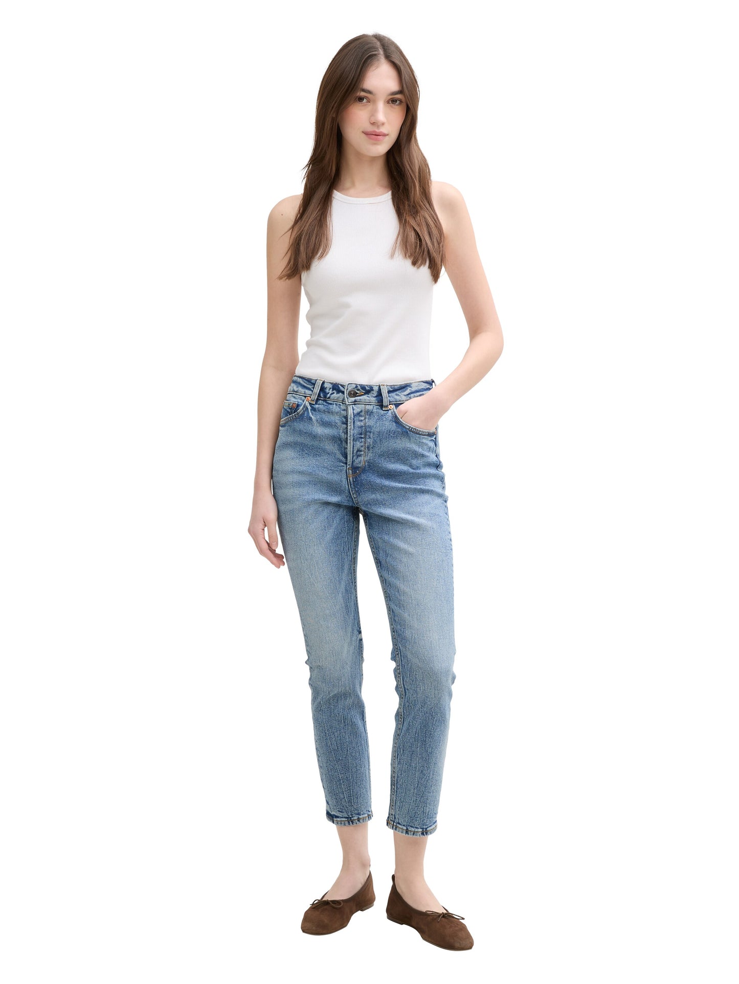 High Waist Lotte Slim Straight Jeans