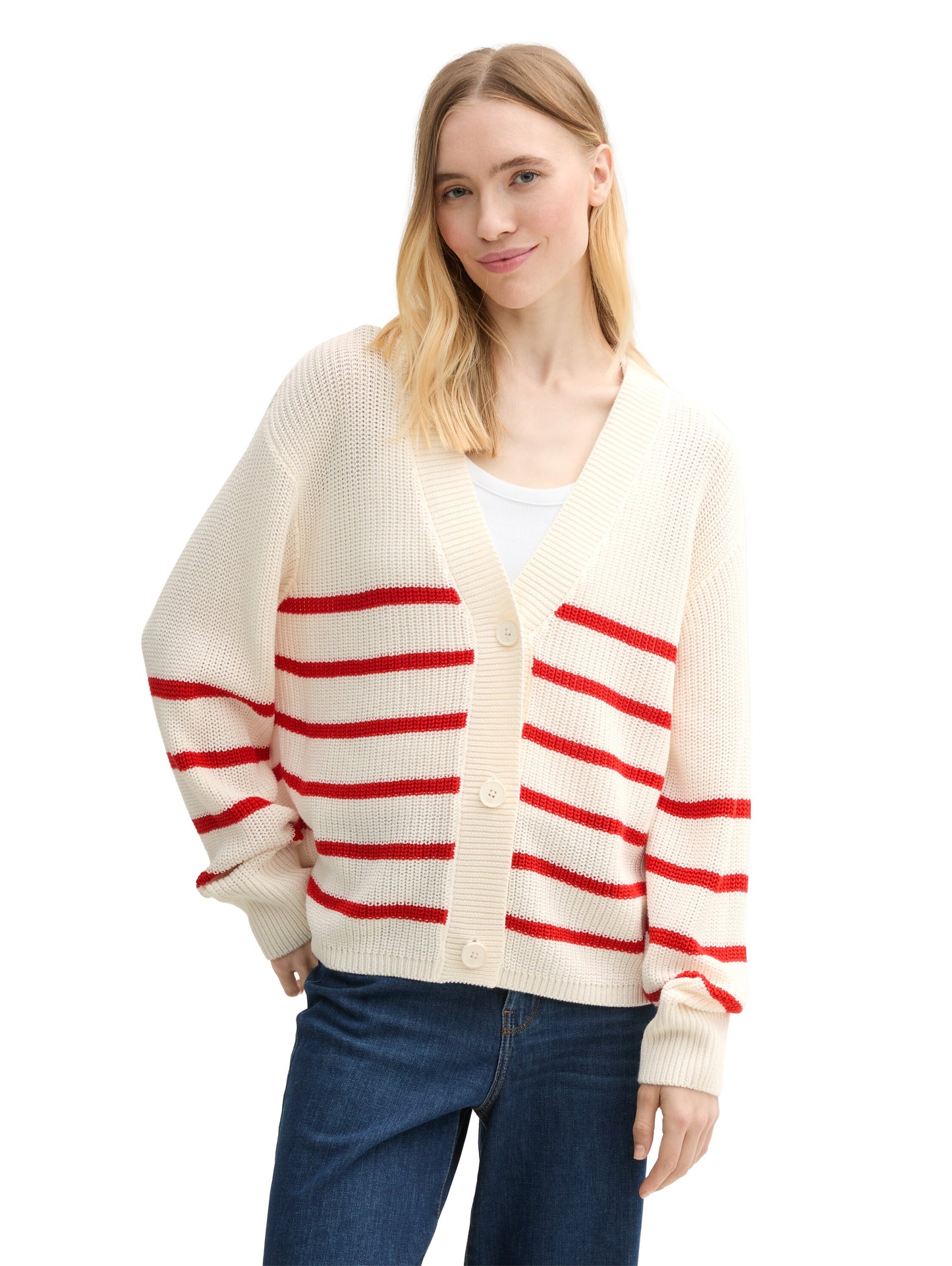 Strick Cardigan mit V-Ausschnitt