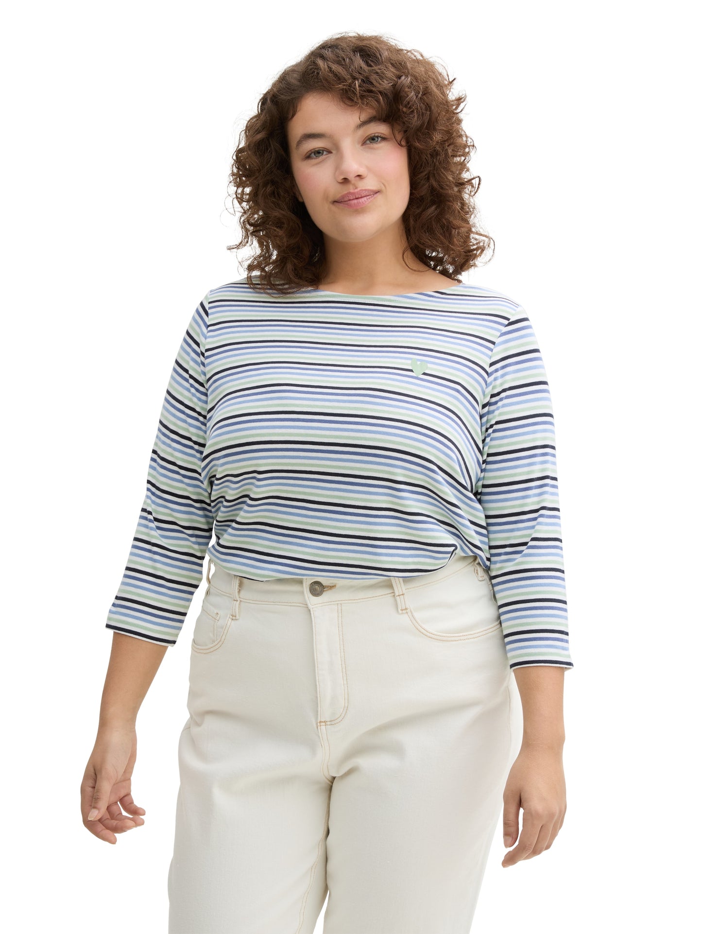 Plus Size - Langarmshirt mit Streifenmuster