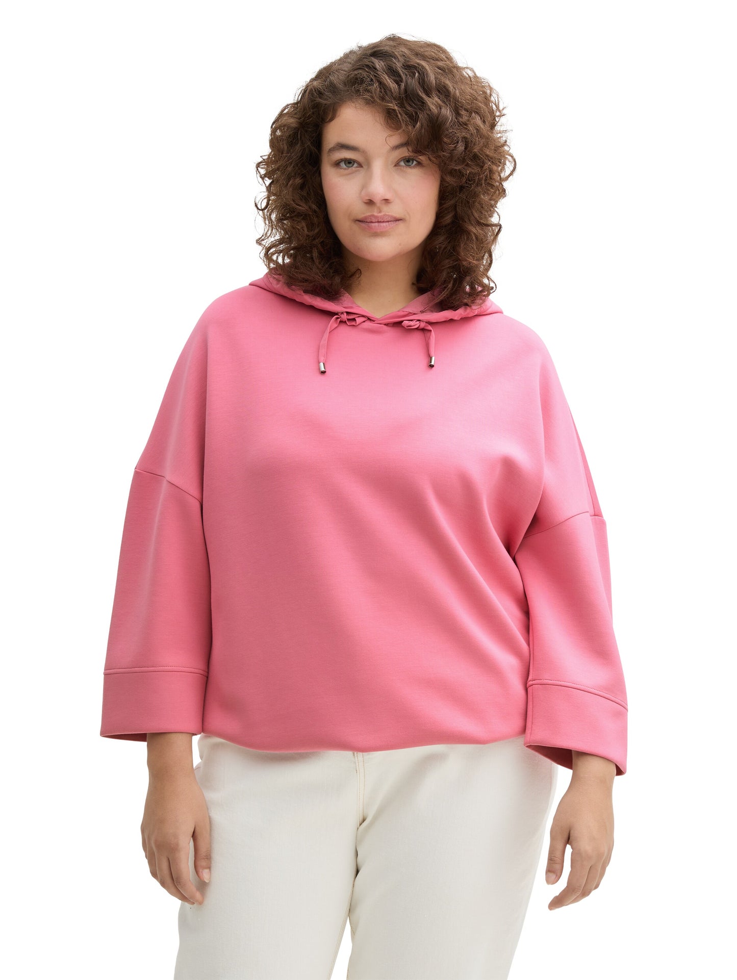 Plus Size - Hoodie Sweatshirt aus Scuba