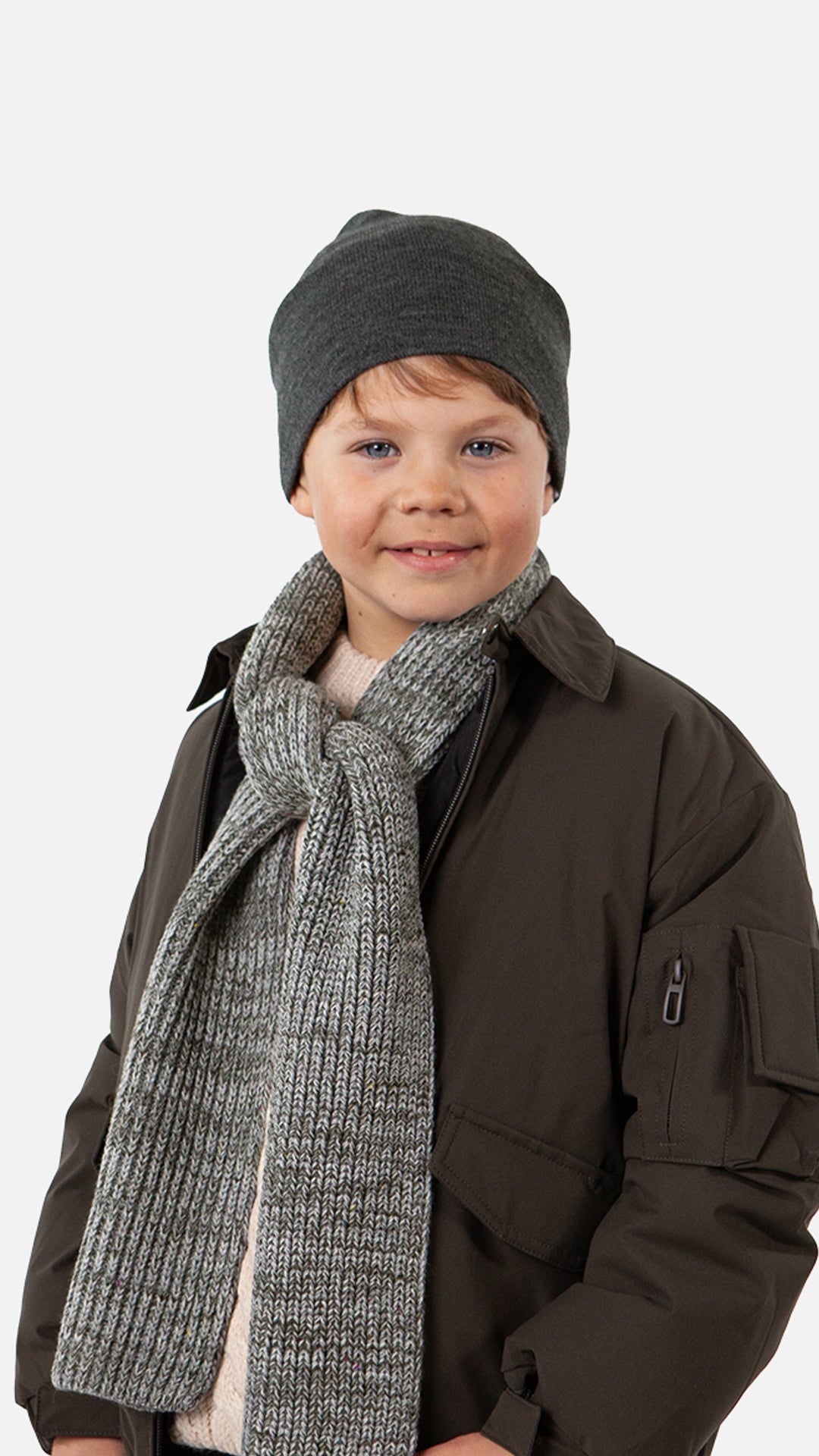 Eclipse Beanie Kids, dark heather