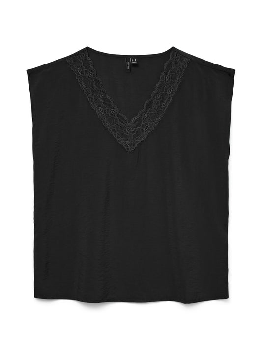 VMSAFA SL V-NECK LACE TOP WVN GA NOOS