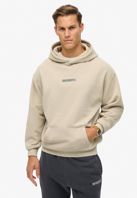 Hoodie mit lockerer Passform und Mikro-Logo