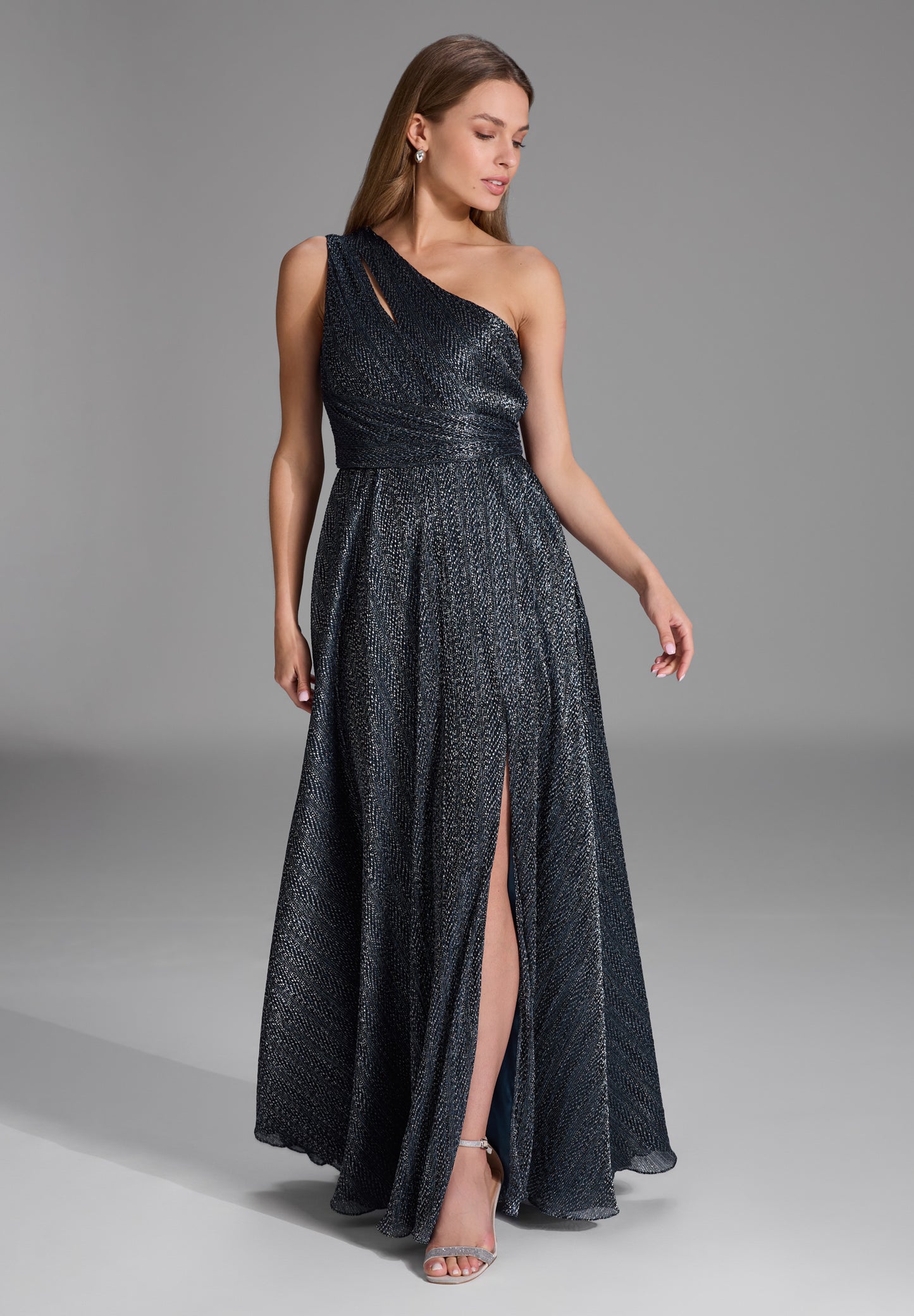 One Shoulder Abendkleid mit Cut-out