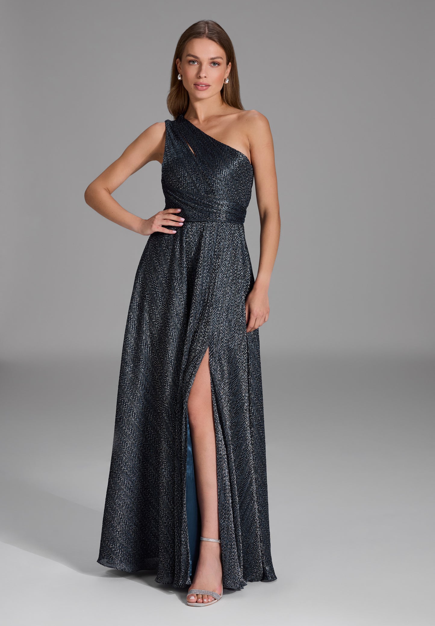 One Shoulder Abendkleid mit Cut-out