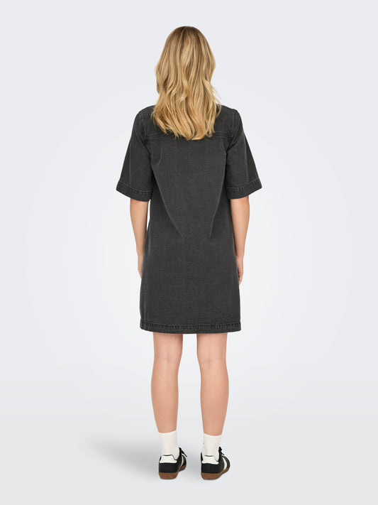 ONLBELLE S/S BUTTON DRESS DNM GUA NOOS