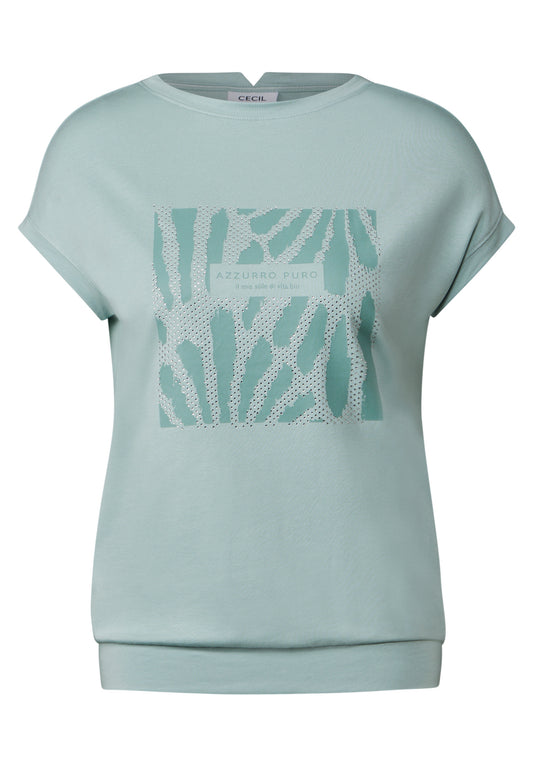 T-Shirt mit Glitzer-Print