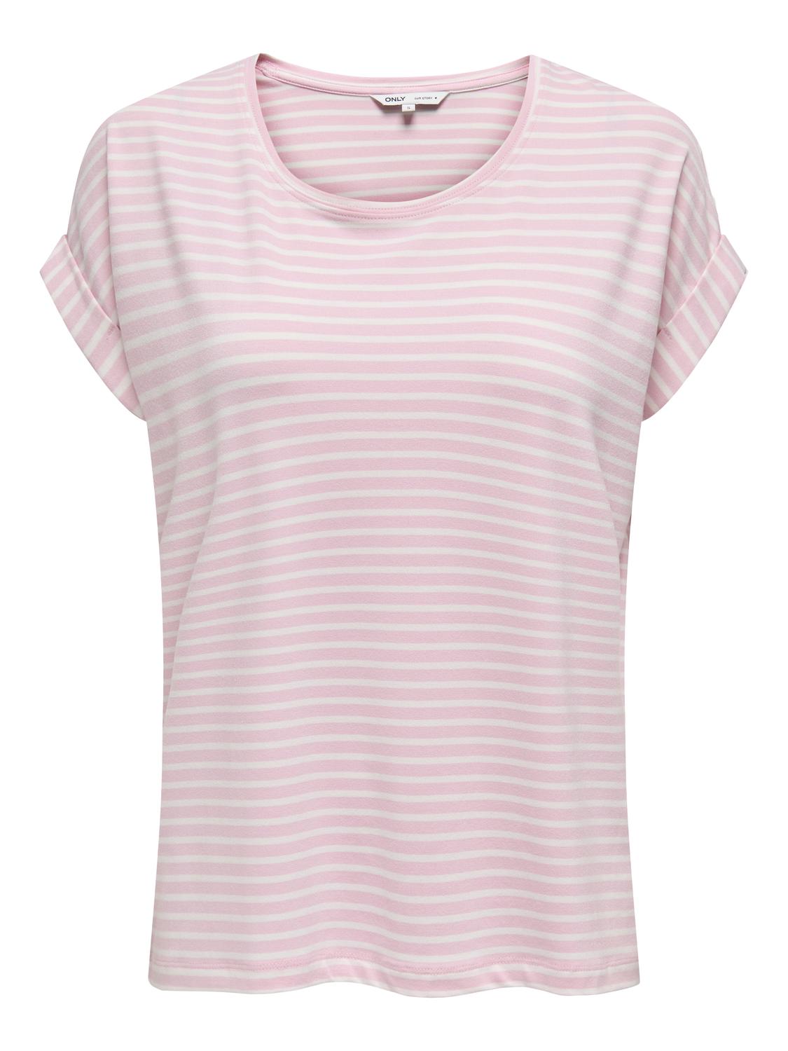 ONLMOSTER STRIPE S/S O-NECK TOP JRS NOOS