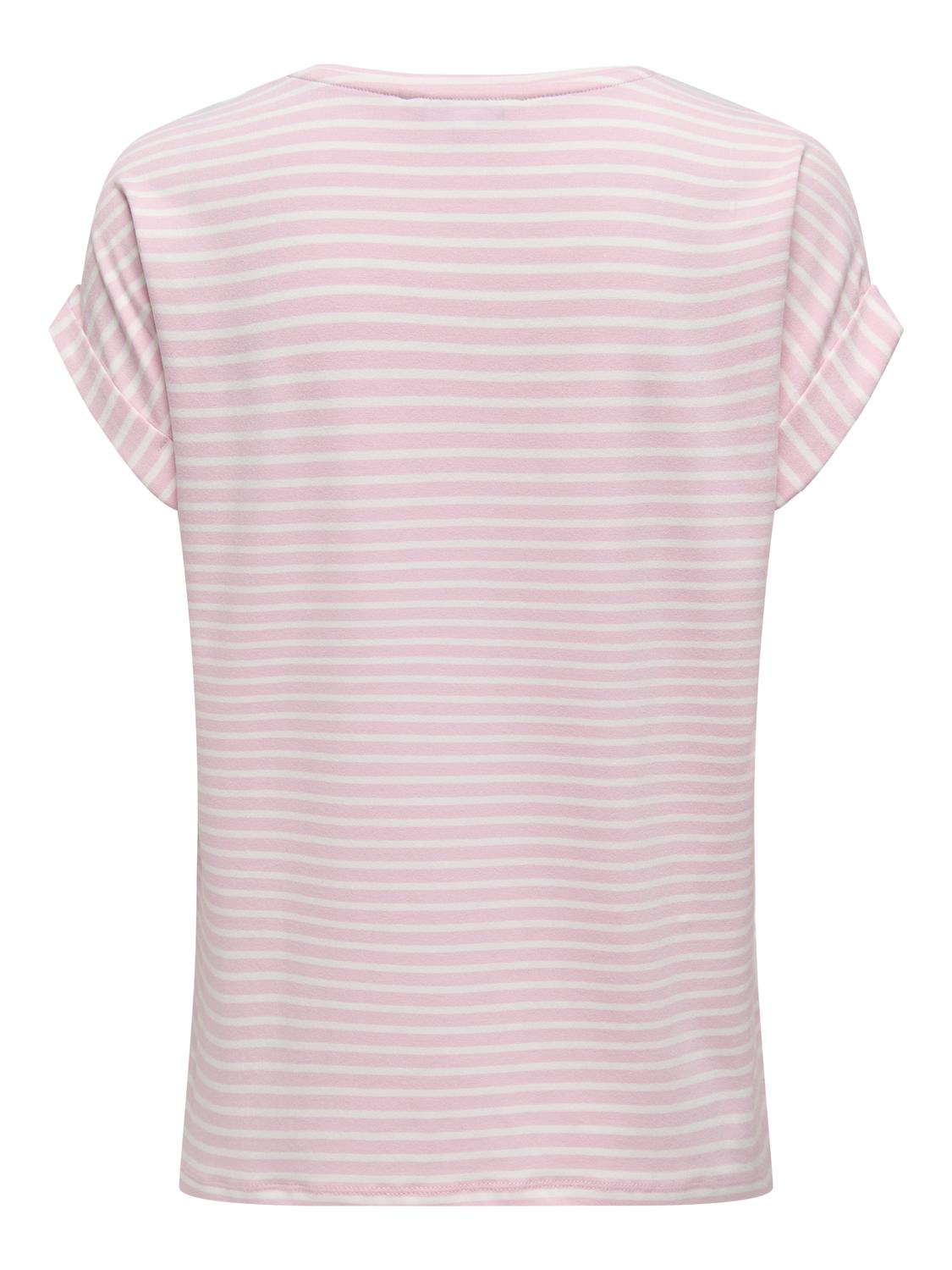 ONLMOSTER STRIPE S/S O-NECK TOP JRS NOOS