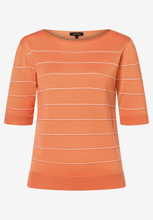 Pullover  fein gestreift  smooth melon  Sommer-Kollektion