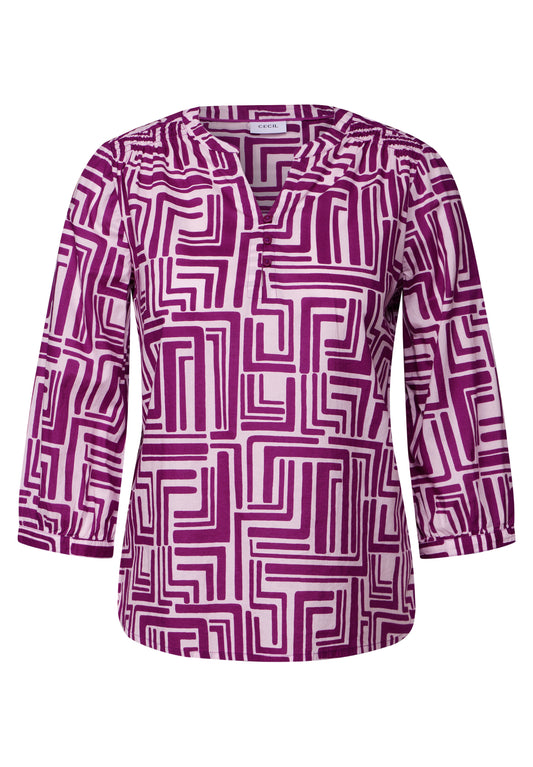 Gemusterte Bluse