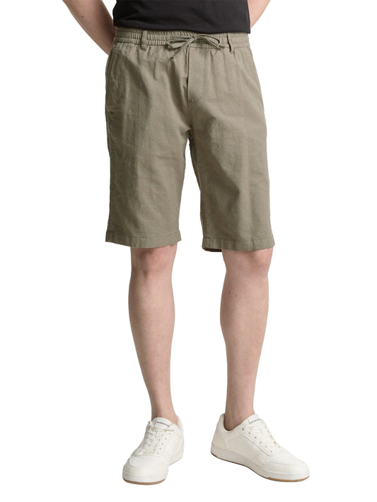 Regular Fit Shorts mit Leinenanteil