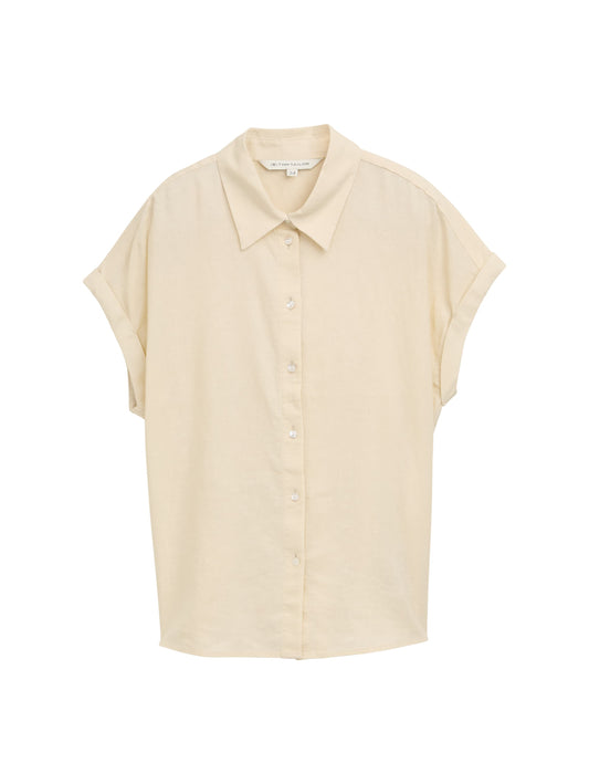 Loose Fit Bluse mit Leinenanteil