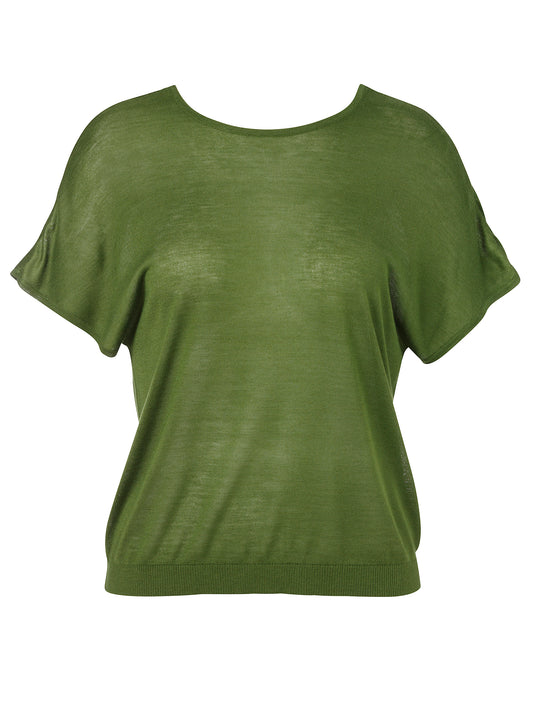Pullover Rundhals 1/2 Arm  überschnittene Schulter