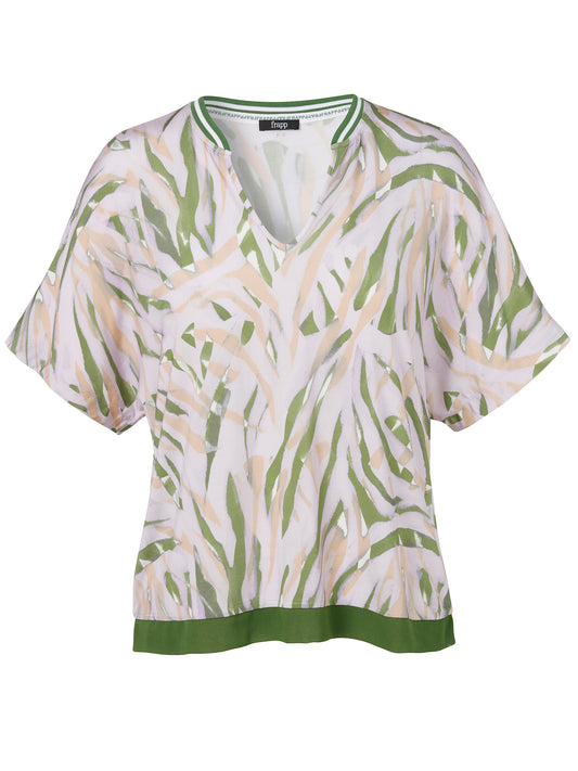 Bluse V-Ausschnitt ohne Arm Druck