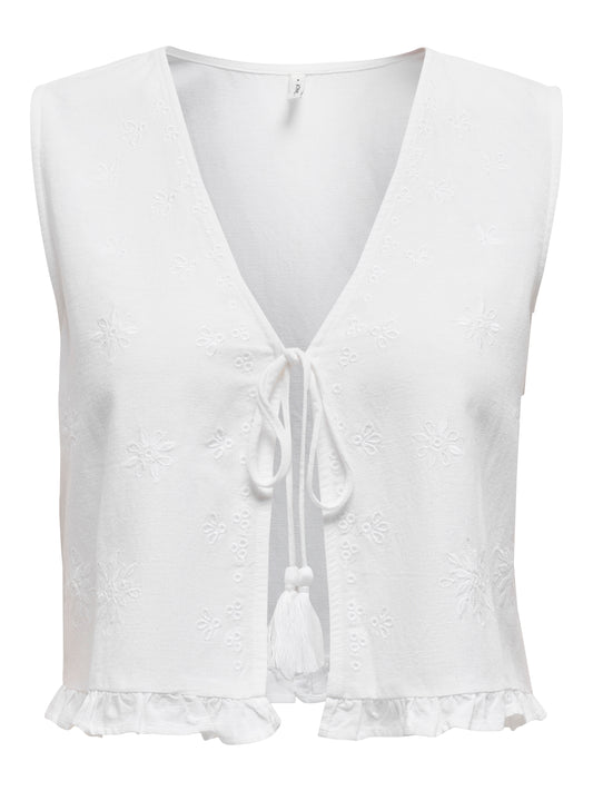 ONLJAKIRI LINEN S/L EMB VEST PTM