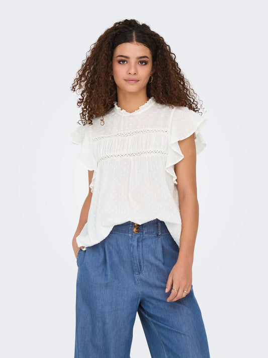 ONLKATTI S/S DOBBY TOP WVN NOOS