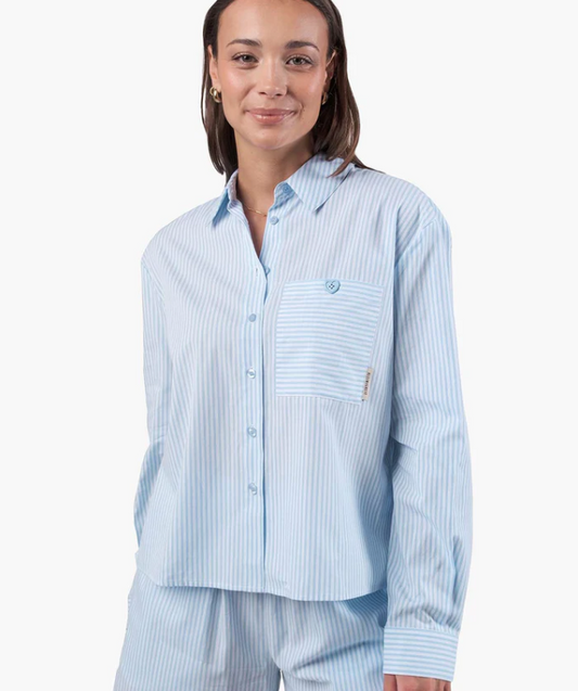 Meryl Stripes Longshört, light blue