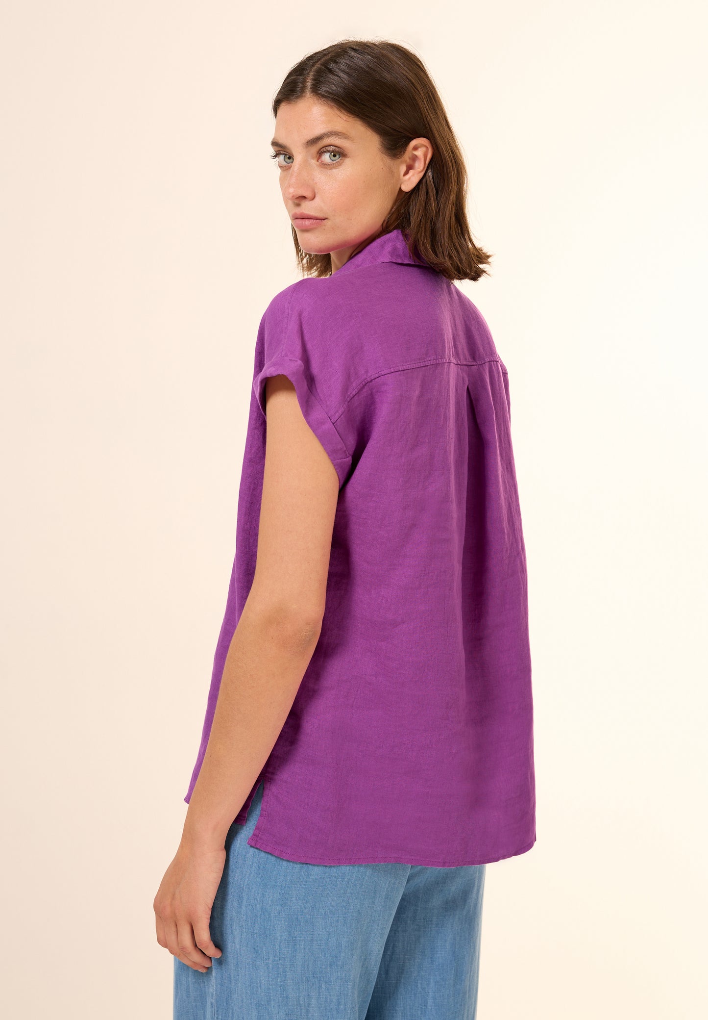 Leinen-Hemdbluse